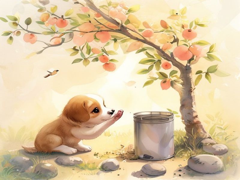 咚咚狗敲空罐子插图